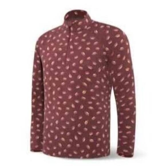 Saxx Viewfinder Half Zip Top Men's Size Medium Long Sleeve Red Hot Diggity NWT - Picture 1 of 8